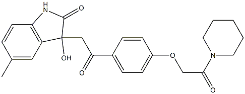 3-hydroxy-5-methyl-3-[2-oxo-2-[4-(2-oxo-2-piperidin-1-ylethoxy)phenyl]ethyl]-1H-indol-2-one