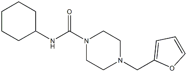 N-cyclohexyl-4-(furan-2-ylmethyl)piperazine-1-carboxamide Structure