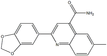 2-(1,3-benzodioxol-5-yl)-6-methylquinoline-4-carboxamide Struktur