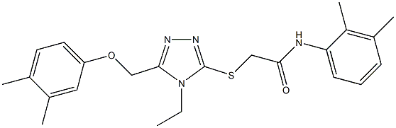 2-[[5-[(3,4-dimethylphenoxy)methyl]-4-ethyl-1,2,4-triazol-3-yl]sulfanyl]-N-(2,3-dimethylphenyl)acetamide Structure