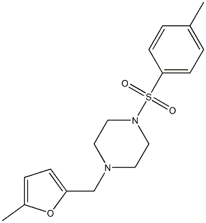 1-[(5-methylfuran-2-yl)methyl]-4-(4-methylphenyl)sulfonylpiperazine Structure
