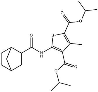 dipropan-2-yl 5-(bicyclo[2.2.1]heptane-3-carbonylamino)-3-methylthiophene-2,4-dicarboxylate Structure