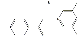 2-(3,5-dimethylpyridin-1-ium-1-yl)-1-(4-methylphenyl)ethanone bromide Struktur
