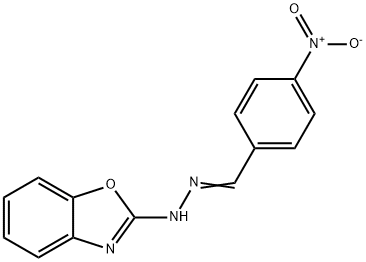 N-[(E)-(4-nitrophenyl)methylideneamino]-1,3-benzoxazol-2-amine Struktur