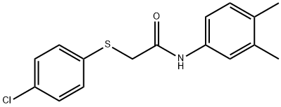 2-(4-chlorophenyl)sulfanyl-N-(3,4-dimethylphenyl)acetamide Struktur