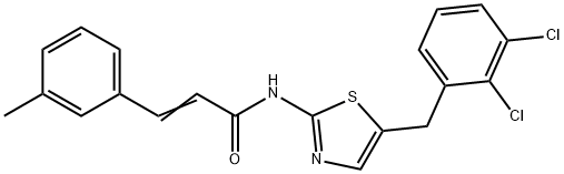 (E)-N-[5-[(2,3-dichlorophenyl)methyl]-1,3-thiazol-2-yl]-3-(3-methylphenyl)prop-2-enamide Struktur