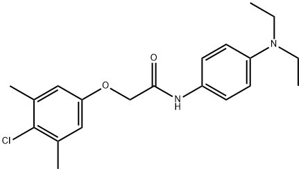 2-(4-chloro-3,5-dimethylphenoxy)-N-[4-(diethylamino)phenyl]acetamide Struktur