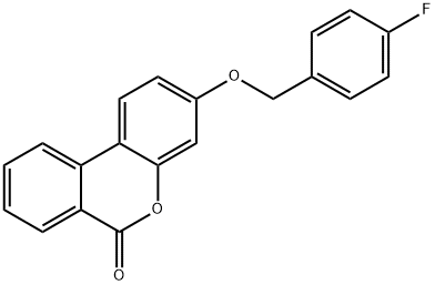 3-[(4-fluorophenyl)methoxy]benzo[c]chromen-6-one Struktur