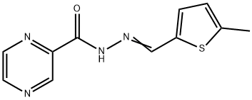 N-[(E)-(5-methylthiophen-2-yl)methylideneamino]pyrazine-2-carboxamide Struktur