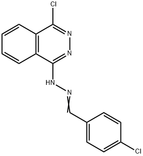 4-chloro-N-[(E)-(4-chlorophenyl)methylideneamino]phthalazin-1-amine Struktur