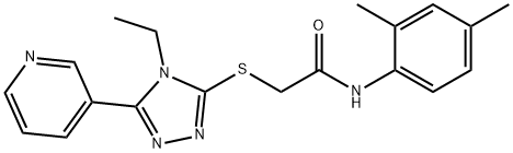 N-(2,4-dimethylphenyl)-2-[(4-ethyl-5-pyridin-3-yl-1,2,4-triazol-3-yl)sulfanyl]acetamide Structure