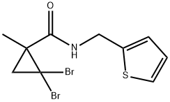 2,2-dibromo-1-methyl-N-(thiophen-2-ylmethyl)cyclopropane-1-carboxamide Structure
