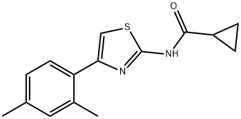 N-[4-(2,4-dimethylphenyl)-1,3-thiazol-2-yl]cyclopropanecarboxamide Struktur
