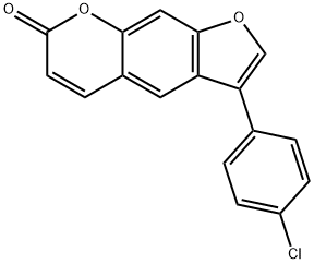 3-(4-chlorophenyl)furo[3,2-g]chromen-7-one Struktur