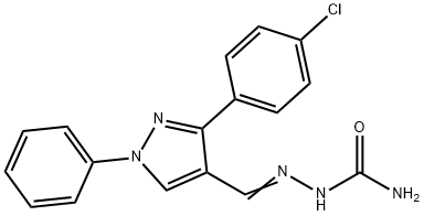 [(E)-[3-(4-chlorophenyl)-1-phenylpyrazol-4-yl]methylideneamino]urea Struktur