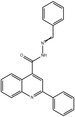 N-[(E)-benzylideneamino]-2-phenylquinoline-4-carboxamide Struktur