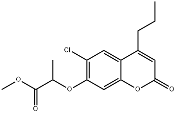 methyl 2-(6-chloro-2-oxo-4-propylchromen-7-yl)oxypropanoate Struktur
