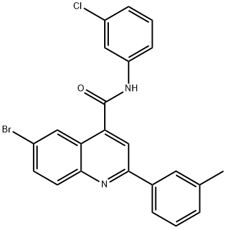 6-bromo-N-(3-chlorophenyl)-2-(3-methylphenyl)quinoline-4-carboxamide Structure