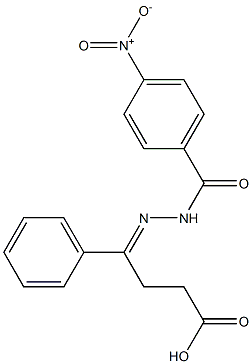 (4E)-4-[(4-nitrobenzoyl)hydrazinylidene]-4-phenylbutanoic acid Structure