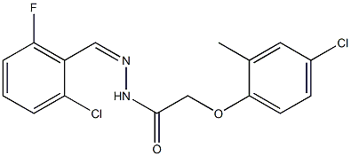 N-[(Z)-(2-chloro-6-fluorophenyl)methylideneamino]-2-(4-chloro-2-methylphenoxy)acetamide Structure