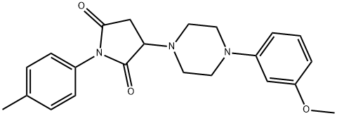 3-[4-(3-methoxyphenyl)piperazin-1-yl]-1-(4-methylphenyl)pyrrolidine-2,5-dione Struktur
