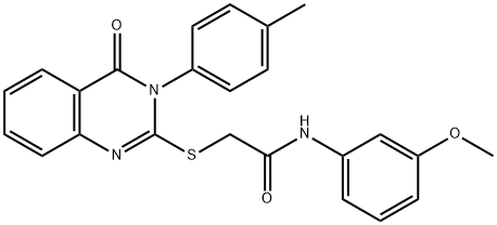 N-(3-methoxyphenyl)-2-[3-(4-methylphenyl)-4-oxoquinazolin-2-yl]sulfanylacetamide Struktur