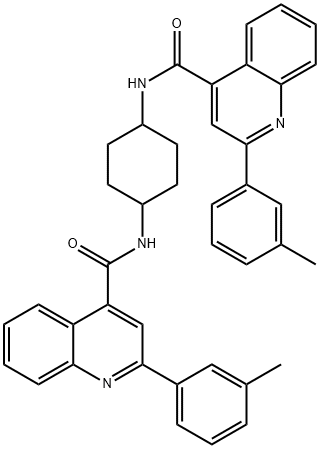 2-(3-methylphenyl)-N-[4-[[2-(3-methylphenyl)quinoline-4-carbonyl]amino]cyclohexyl]quinoline-4-carboxamide Structure