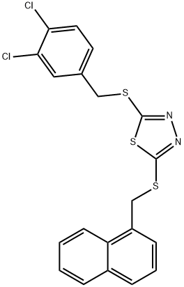 2-[(3,4-dichlorophenyl)methylsulfanyl]-5-(naphthalen-1-ylmethylsulfanyl)-1,3,4-thiadiazole Structure