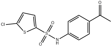 N-(4-acetylphenyl)-5-chlorothiophene-2-sulfonamide Struktur