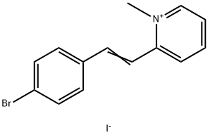 2-[(E)-2-(4-bromophenyl)ethenyl]-1-methylpyridin-1-ium iodide Struktur