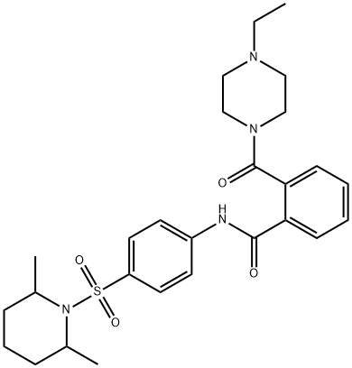 N-[4-(2,6-dimethylpiperidin-1-yl)sulfonylphenyl]-2-(4-ethylpiperazine-1-carbonyl)benzamide Structure