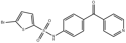 5-bromo-N-[4-(pyridine-4-carbonyl)phenyl]thiophene-2-sulfonamide Struktur