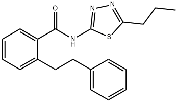 2-(2-phenylethyl)-N-(5-propyl-1,3,4-thiadiazol-2-yl)benzamide Struktur