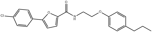 5-(4-chlorophenyl)-N-[2-(4-propylphenoxy)ethyl]furan-2-carboxamide Struktur