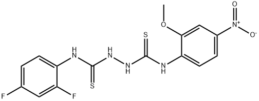 1-(2,4-difluorophenyl)-3-[(2-methoxy-4-nitrophenyl)carbamothioylamino]thiourea Struktur