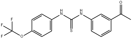 1-(3-acetylphenyl)-3-[4-(trifluoromethoxy)phenyl]thiourea Struktur