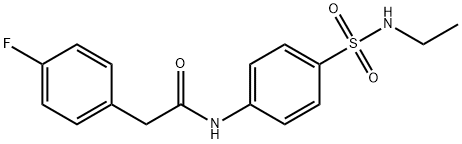 N-[4-(ethylsulfamoyl)phenyl]-2-(4-fluorophenyl)acetamide Struktur