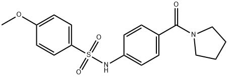 4-methoxy-N-[4-(pyrrolidine-1-carbonyl)phenyl]benzenesulfonamide Struktur