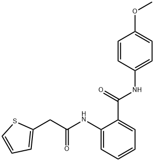 N-(4-methoxyphenyl)-2-[(2-thiophen-2-ylacetyl)amino]benzamide Struktur
