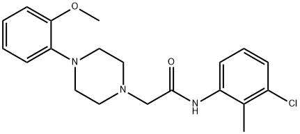 N-(3-chloro-2-methylphenyl)-2-[4-(2-methoxyphenyl)piperazin-1-yl]acetamide Struktur