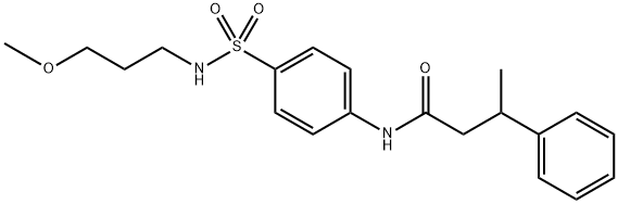 N-[4-(3-methoxypropylsulfamoyl)phenyl]-3-phenylbutanamide Struktur