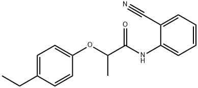 N-(2-cyanophenyl)-2-(4-ethylphenoxy)propanamide Struktur