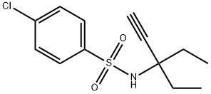 4-chloro-N-(3-ethylpent-1-yn-3-yl)benzenesulfonamide Struktur