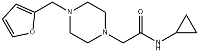 N-cyclopropyl-2-[4-(furan-2-ylmethyl)piperazin-1-yl]acetamide Structure