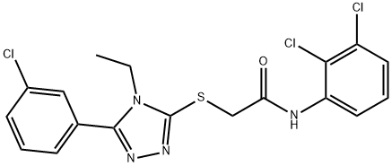 2-[[5-(3-chlorophenyl)-4-ethyl-1,2,4-triazol-3-yl]sulfanyl]-N-(2,3-dichlorophenyl)acetamide Structure