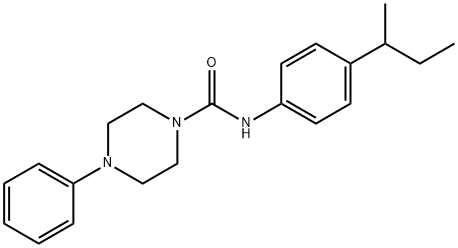 N-(4-butan-2-ylphenyl)-4-phenylpiperazine-1-carboxamide Structure