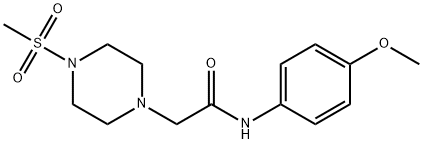 N-(4-methoxyphenyl)-2-(4-methylsulfonylpiperazin-1-yl)acetamide Struktur