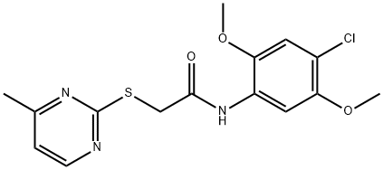 N-(4-chloro-2,5-dimethoxyphenyl)-2-(4-methylpyrimidin-2-yl)sulfanylacetamide Structure