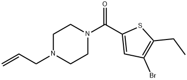 (4-bromo-5-ethylthiophen-2-yl)-(4-prop-2-enylpiperazin-1-yl)methanone Structure