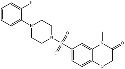 6-[4-(2-fluorophenyl)piperazin-1-yl]sulfonyl-4-methyl-1,4-benzoxazin-3-one Structure